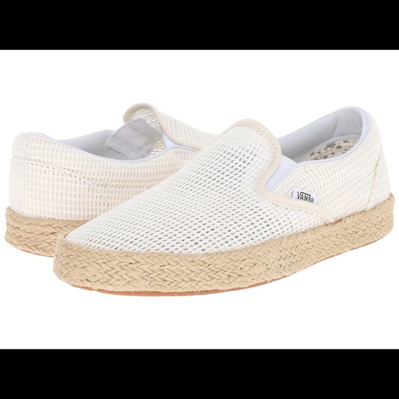 vans espadrille white